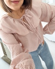 Blusa vichy rosa