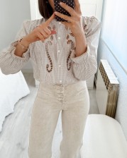 Blusa vichy bordada
