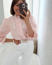 Blusa vichy bordada