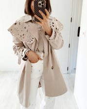 Blusa vichy beige