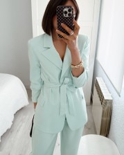 Traje aguamarina