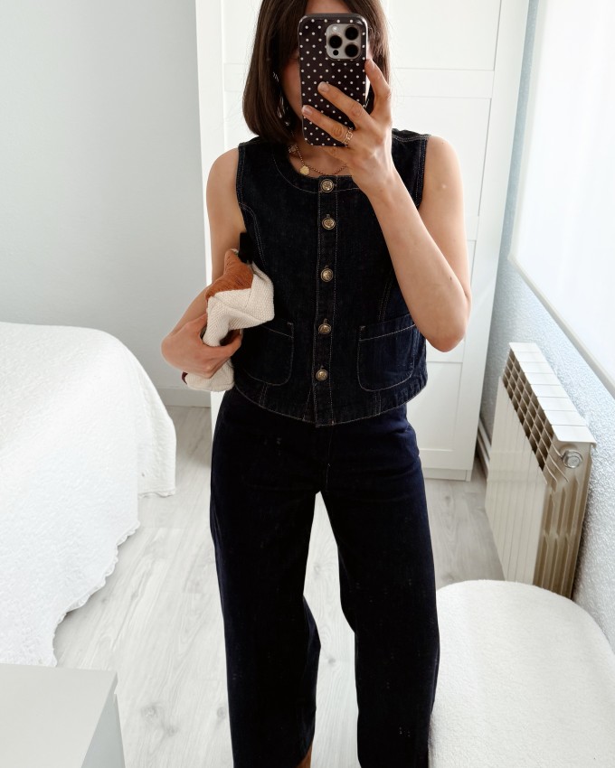 Conjunto chaleco y vaquero