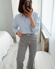 Camisa básica celeste