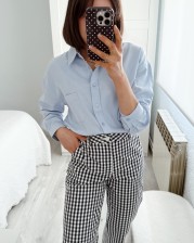 Camisa básica celeste