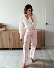Pantalón Vichy bordados