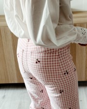 Pantalón Vichy bordados