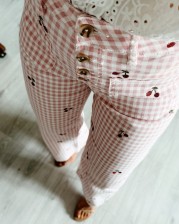 Pantalón Vichy bordados