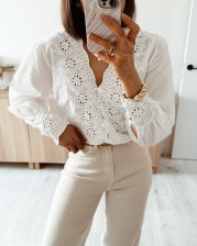 Blusa bordada onda