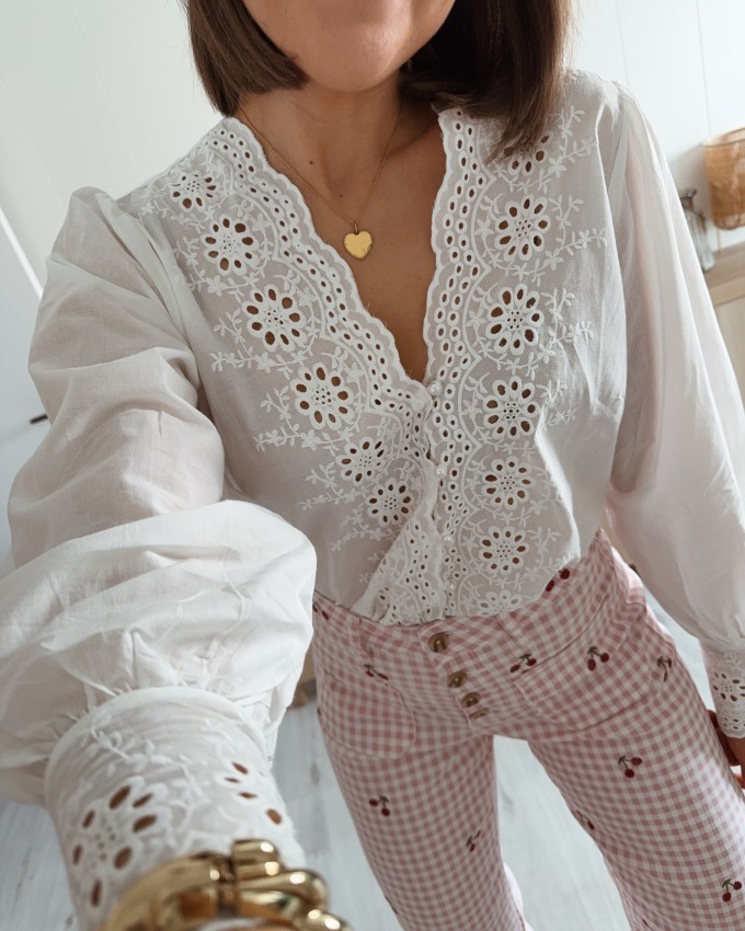 Blusa bordada onda