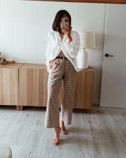 Pantalón Vichy mokka