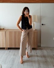 Pantalón Vichy mokka