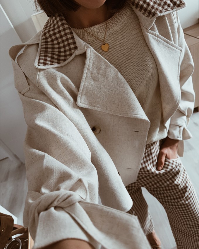 Gabardina vichy