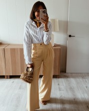 Blusa rayita celeste