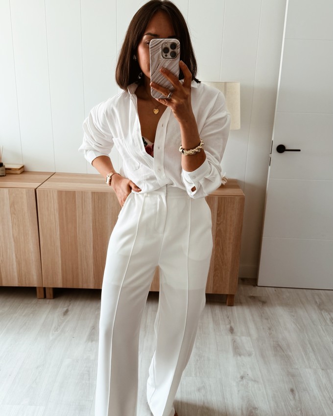Pantalón nervio blanco