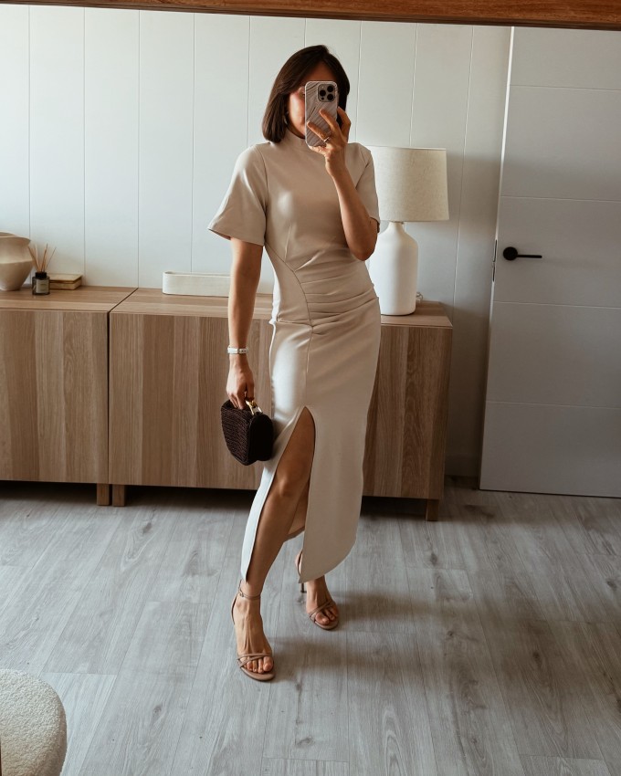 Vestido beige
