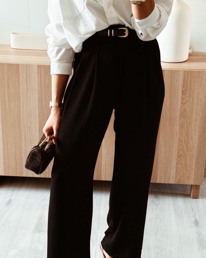 Pantalón fluido negro