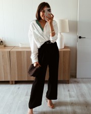 Pantalón fluido negro