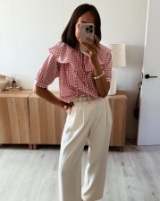 Blusa vichy rosa