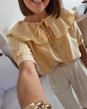 Blusa vichy amarilla