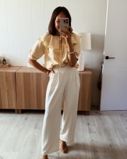 Blusa vichy amarilla