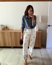 Pantalón bordado