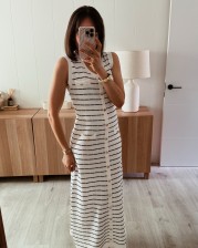 Vestido punto navy