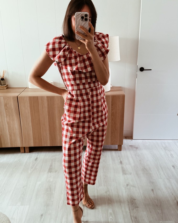 Mono Vichy rojo