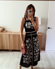 Conjunto bordado marino